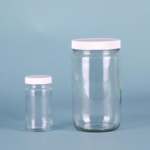 Clear Tall Straight Side Round Bottle / Jar 장형 대 광구병, with F217 Foam Lined