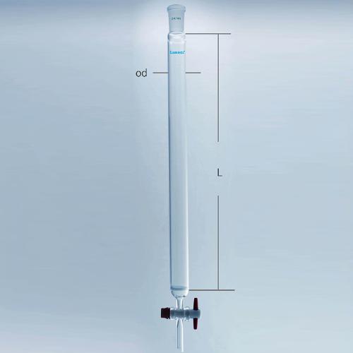 Chromatography Column with Glass Filter 크로마토그래피 컬럼, PTFE 콕크, LukeGL®