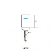 Cylindrical Glass Filter Funnel with Vacuum Adapter and Inner Joint 진공 여과 유리 깔때기, Column Type, LukeGL®