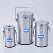 Dewar Flasks, w - Clamp Lid, Handle & Vent / 드와 플라스크, SUS Case, Dilvac®