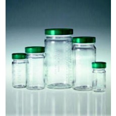 Clear Medium Round Bottle - Graduated Jar / 중 광구병, 눈금형 w-Teflon Lined Cap