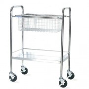 Glassware Cart with SUS Wire Basket / 스테인레스 바스켓 카트, 거치 방식