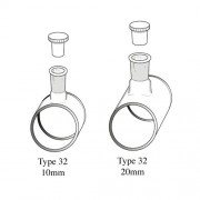 Cylinderical Absorption Cell, 2-Side Polished / 실린더형 흡광 셀, 2면 투명, Type 32, with PTFE Stopper