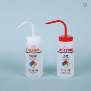 Safety Labeled Wash Bottle, Wide Mouth / 광구 라벨 세척병