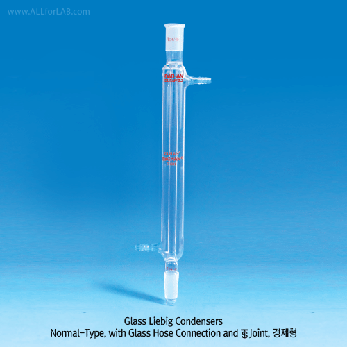 SciLab® Glass Liebig Condenser, Safety “Screw-On” PP Connections & JointsWith Interchangeable-Safety PP Screw GL14 Hose Connector and Joint, “Safety-model”, 리비히 / 직관 냉각기