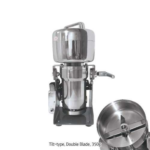 Mill Powder Tech® Powerful Cutting & Crushing Pulverizer for Laboratory, 24000- & 30000-rpmWith Stainless-steel Body & Chamber, and Blade, for Small Samples 150·250·350g, 실험실용 다용도 분쇄기