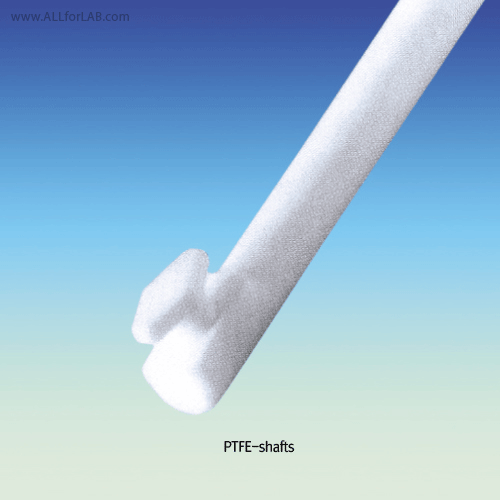GLASS and PTFE/Steel Cored Shaft and PTFE Blade, ExchangeableIdeal for 24/- & 34/-Joint (Narrow) Necks, 교체형 글라스 & PTFE 교반봉과 임펠러