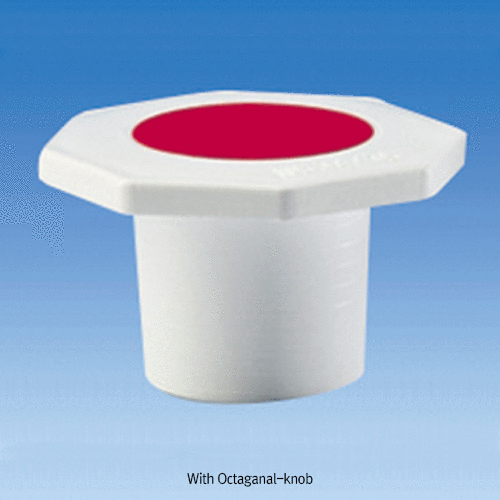 VITLAB® DIN Joint PP Stopper, Autoclavable, 10/19 ~ 60/46With Red Core, Autoclavable, 0℃~125/140℃ Stable, <Germany-made>, PP 조인트 스토퍼
