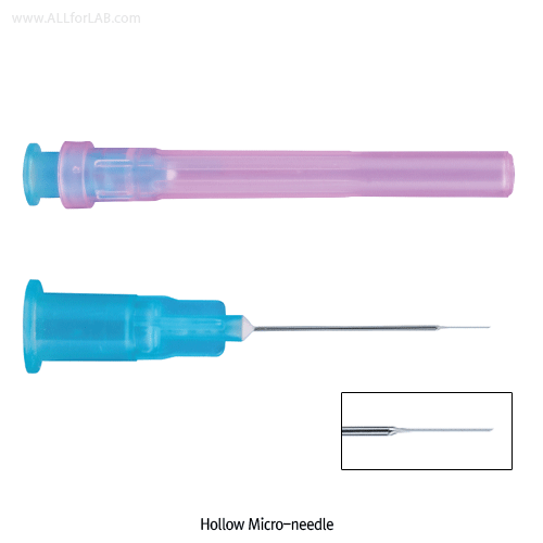 INCYTO Hollow Micro-needle, Immunology, Toxicology, Ophthalmology, EntomologyFor Animals, Tip O.D 38G(130㎛), Length 18mm with 3mm Micro-tip, 38G 마이크로 니들