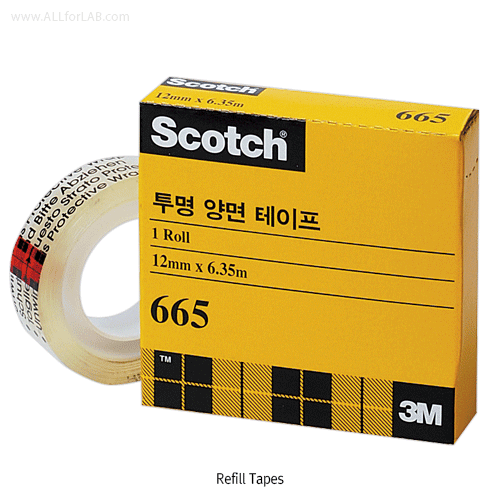 3M® Scotch® “136D” & “237D” Permanent Double Sided Tape, Transparent, with Dispenser, w12 & 18mmIdeal for Science Projects, Art-projects, and Classroom Presentations, 투명 양면테이프