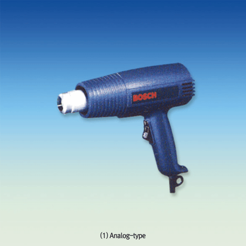 Bosch® Analog & Digital Hot Air Gun, with Controller & Safety Device, 220V, 50/60HzWith Attemperator, 50℃~630℃ Controlled, 150~500ℓ/min(wind Speed), 열풍건조기