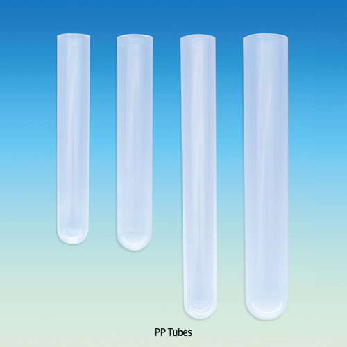 PP·PS Test Tubes Only, Clear·Transparent·Amber, without Cap, 2.5~10㎖With Round Bottom, No-Breakage, Smooth Surface, PP·PS 다용도 시험관