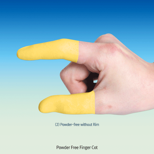 Powder Free Finger Cot, Class 1000, Multiple washed, Made of High-quality LatexIdeal for Clean-Room, Electronic Industry(PCB, BLU) & Lab, 라텍스 골무