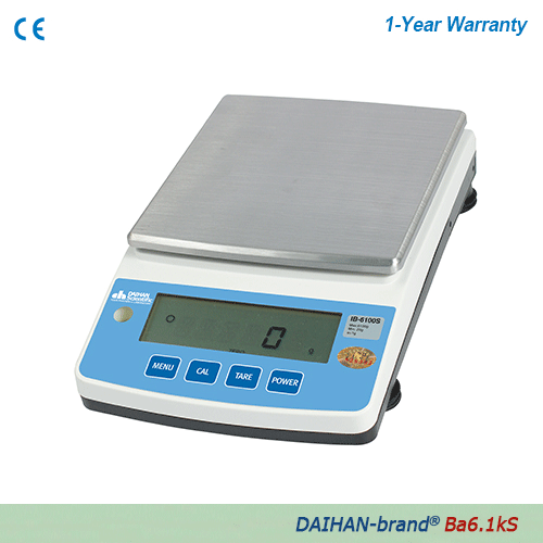 DAIHAN-brand® 0.1~610g, 1~6100g Digital Basic Balance “Bap”, 10~100 Pcs. Counting with Pcs. Count/Bargraph/LCD display, with DC & AC Adapter, 디지털 기본형 바란스
