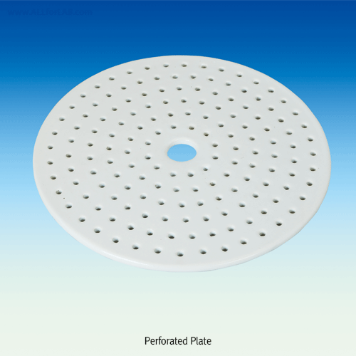 Porcelain Desiccator Plate, Glazed, up to 1000℃, Φ90~290 mmNumerous Perforations and Center Φ5mm Hole, 데시케이터용 자제 중판