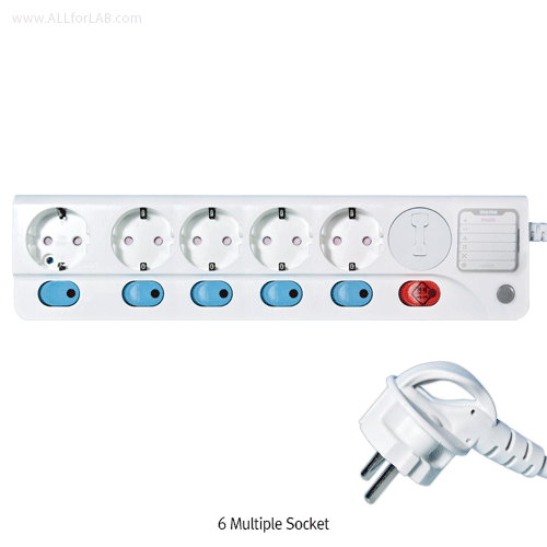 Winners® Power Saving Multiple Socket-outlet, with Earth-type, AC 250V, 15A,1.5~5mWith Individual Power Switch & Power Down Function, Heat-Resistant, Polycarbonate/ABS, 절전 멀티탭 ( 접지 )