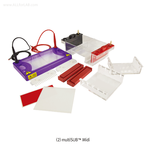 Cleaver® multiSUB TM Horizontal Gel Electrophoresis System, for DNA & RNA ApplicationsWith Injection Moulded Leak-proof Tank, UV Transparent Gel Tray, Casting Dam, Gel Tray, [ UK-made ] , 수평식 전기영동장치