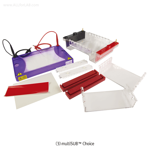 Cleaver® multiSUB TM Horizontal Gel Electrophoresis System, for DNA & RNA ApplicationsWith Injection Moulded Leak-proof Tank, UV Transparent Gel Tray, Casting Dam, Gel Tray, [ UK-made ] , 수평식 전기영동장치