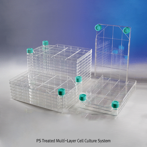 JetBiofil® JET CellFac TM PS Treated Multi-Layer Cell Culture System, γ-Sterile, Individually Package, 1 ~ 10 LayersFor Large-scale Cell Culture and Production of Cellular Drug, with HDPE Vent Screwcap, 셀 컬쳐 시스템