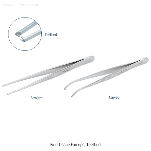 Hammacher® Medical-grade Fine Tissue Forceps, L130 & 145mmWith Teethed, Chrome Nickel Steel (CrNi 1 8/8), Rustless, High-Polished, [ Germany-made ] , 고품질 파인 티슈 포셉