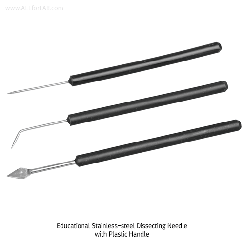Stainless-steel Dissecting Needle, with Handle, L140mmWith Straight · Bent · Lancet-model, Rustless, Non-magnetic, 해부용 니들