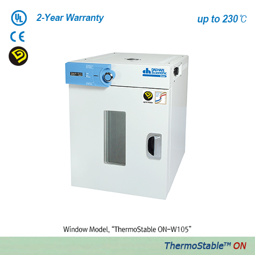 DAIHAN® Gravity-air Drying Oven “ThermoStable TM ON” , 3-Side Heating Zone, 32 · 50 · 105 · 155 Lit, up to 230℃, ±0.5℃With 2 Wire Shelf, Digital PID Control, Jog-Dial & Push Button, Digital LCD with Back-light, with Certi. & Traceability자연 대류식 정밀 건조기/오븐, 