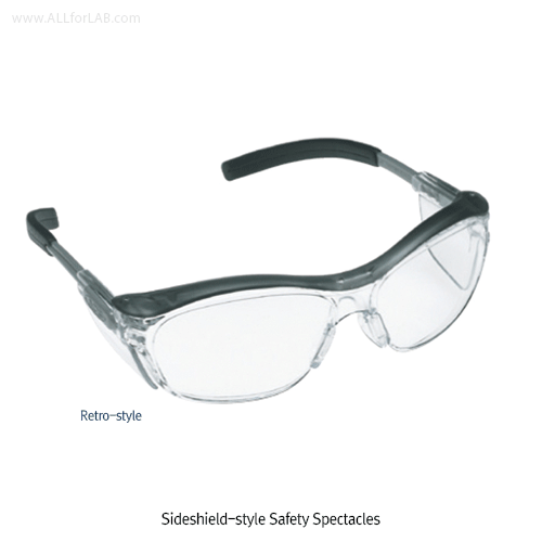 3M® Side Shield-style Safety Spectacle, Coated Clear or Color One-piece Molded PC LensIdeal for Wraparound Protection, Anti-Fog · Scratch · UV 99.9%, 측면이 보강된 보안경
