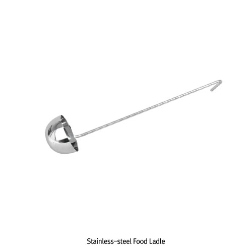 Stainless-steel Food Ladle, with Handle, 50~450㎖, L300 & 400mmNon-magnetic 18/10 Stainless-steel, Rustless, 1,400℃, 식품용 스텐 주걱