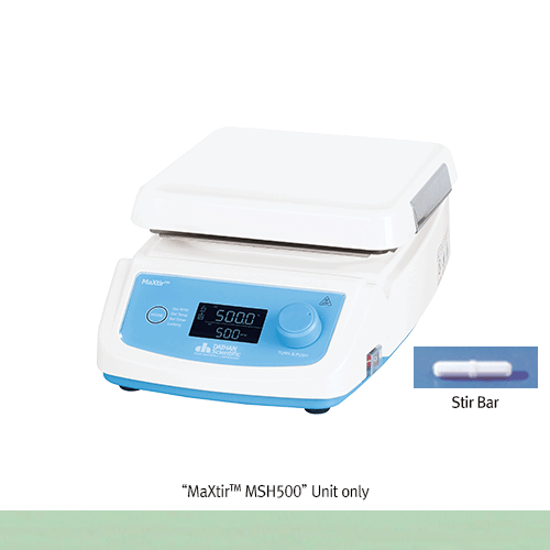 DAIHAN® 500℃ High-Temp Premium Hotplate Stirrer “MaXtir TM MSH500” , Solid Ceramic Glass Plate, 200×200mmWith Large LCD, Optimum Insulation Layer. Accurate Temp. Control, Touch-button Controller, Hot-Top Indicator, 80~1,500rpm고온용 디지털 가열 자력 교반기, 최적의 방열구조, 