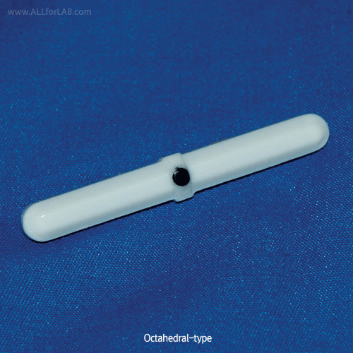 Cowie® TURBO TM PTFE Extra Power Stirrer Bar with Carbon Black Spot, Rare Earth-type, L8~90mmExcellent for Chemical and Corrosion resistance, -200℃~+280℃, [ UK-made ], SmCo(Samarium-Cobalt) 초강력 마그네틱바