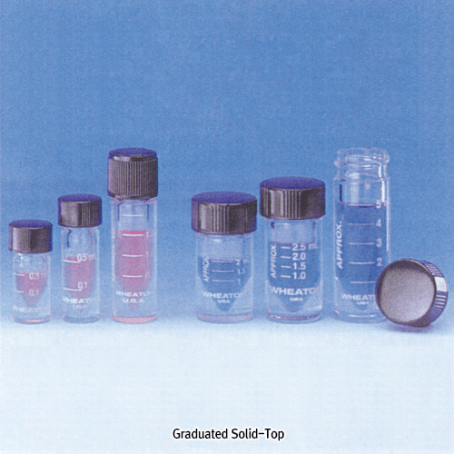 Wheaton® 0.1~10㎖ Multi-use “V”-Vials with Crimp-top & Screw-top, ASTM · USP · ISOIdeal for Small-scale Test, 다용도V-바이알