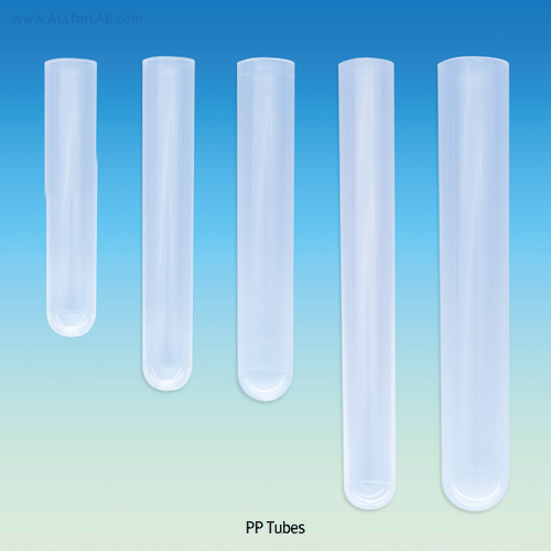 Wisd PP & PS Test Tubes Only, Round Bottom, Smooth Surface, without Cap, 4~10㎖ Multi-use for General Tube and Culture Tube, No-Breakage, PP & PS 다용도 시험관