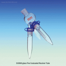 SciLab® DURAN glass Fine Graduated Receiver Tube, 12 & 15㎖With 14/23 & Optional Vacuum Receiver Adapter, 눈금 수기 시험관, 정밀형