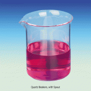 Quartz Beaker, with Spout, 50~5,000㎖Without Graduation, max 1,250℃ in use, Softening Point 1,680℃, 석영비커