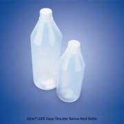 Azlon® LDPE Slope Shoulder Narrow Neck Bottle, with PP Screwcap, 250 & 500㎖Suitable for Smooth Pouring Liquids, -50℃+80/90℃, LDPE 슬로프 세구병, 스무드한 푸어링