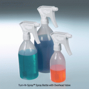 Burkle® Turn-N-SprayTM Spray Bottle with Overhead Valve, 250~1,000㎖With Nozzle Dia.Φ0.6mm, 1.2±0.1㎖/Stroke, <Germany-made>, 턴앤스프레이TM, 어떤위치(거꾸로 / Overhead)로도 분주 가능