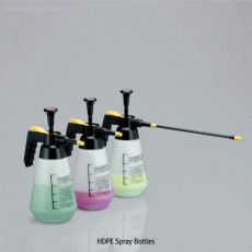Burkle® HDPE Spray Bottle, with Pressure Atomizer, Φ0.6mm Nozzle, 1,500㎖Ideal for Disinfection·Cleaning·Chromatography·Sanitary, -50℃+105/120℃, <Germany-made>, HDPE 강력 압축 분무기