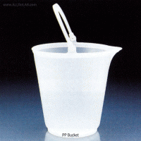 VITLAB® PP Graduated Bucket, Autoclavable, 12 & 15 LitWith Graduation, Transparent, Handle, 0℃~125/140℃, <Germany-made>, PP 버켓