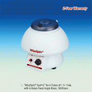 SciLab® 1.5~50㎖ Popular Classic Centrifuge “WiseSpin® Scef”, 3000·3400·6000rpmWith 6- & 8-Hole, or 12- & 24-Hole(in 50㎖ Model) Fixed Angle Rotor, Safety Balance, 1.5~50㎖ 튜브용 경제형 원심분리기