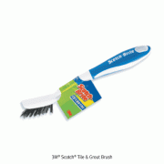 3M® Scotch® Tile & Grout Brush, Ideal for Bathroom, Scour-power BrushWith PP Anti-slip Handle, Ergonomic Angled Handle, 타일 및 틈새용 브러쉬