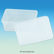PP Clear Container Set, Square·Rectangular-types, with Clear LidIdeal for Storage, Stackable, 105×170×h65mm, PP 투명 컨테이너