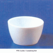 Cowie® High-grade PTFE Teflon Crucible / Crystallizing Dish, 5~100㎖Good Chemical/Corrosion Resistance, -200℃+280℃, <UK-made>, PTFE 도가니 / 결정디쉬