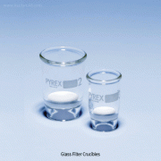 Pyrex High-grade Glass Filter Crucible, Gooch, 4~160㎛, 10~60㎖Ideal for Ignition Up-to 450℃, Boro-glass 3.3, 글라스 필터 크루시블