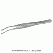 Hammacher® Premium Curved Grasping Forceps, WironitTM Special Non-Magnetic Stainless-steel, L145mm, Medicaluse approvedWith Flat- & Round-Tip, for Placing Brackets, <Germany-made>, 프리미엄 곡선 그래스핑 포셉/핀셋, 독일제 의료용, 비부식