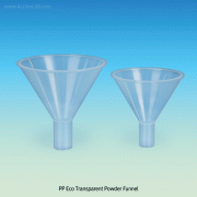 SciLab® PP Transparent Powder Funnel, Chemical Resistant, Φ70~Φ100mmWith Wide Stem, Autoclavable, Fast & Efficient, -10℃+125/140℃, PP 투명파우더 펀넬