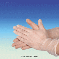 Koreca® Transparent PVC Clean Room Glove, Grade 10 Class, L305mmWith Long Cuff, Ambidextrous, No Allergy by Natural PVC, 투명 크린룸용 PVC 장갑
