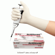 SciGlovesTM Long Cuff Latex Exam Glove, Powder Free, Textured, L295mmIdeal for Safety, Premium Grade AQL 1.5, Natural Color, 롱커프 라텍스 실험장갑