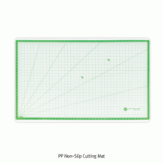 PP Non-Slip Cutting Mat, with 5×5mm Grid and 15°·30°·45°·65°·75°·90°Angle MarkingExcellent Self-Resilience, Protect Work Surface and Blade, 440×300mm, Thick 2mm, 논슬립 컷팅 매트