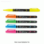 Amos® Water-based Highlighter Pen, 3mm Wide TipWith Hanging Hook, 수성 단방향 형광펜