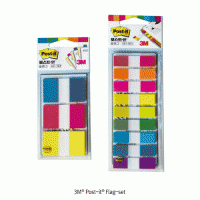 3M® Post-it® Flag-set, 20sheet/Pad, 44×25mm 3Color/Pad, and 44×12mm 9Color/PadIdeal for Checking Important Part or Page, 플래그